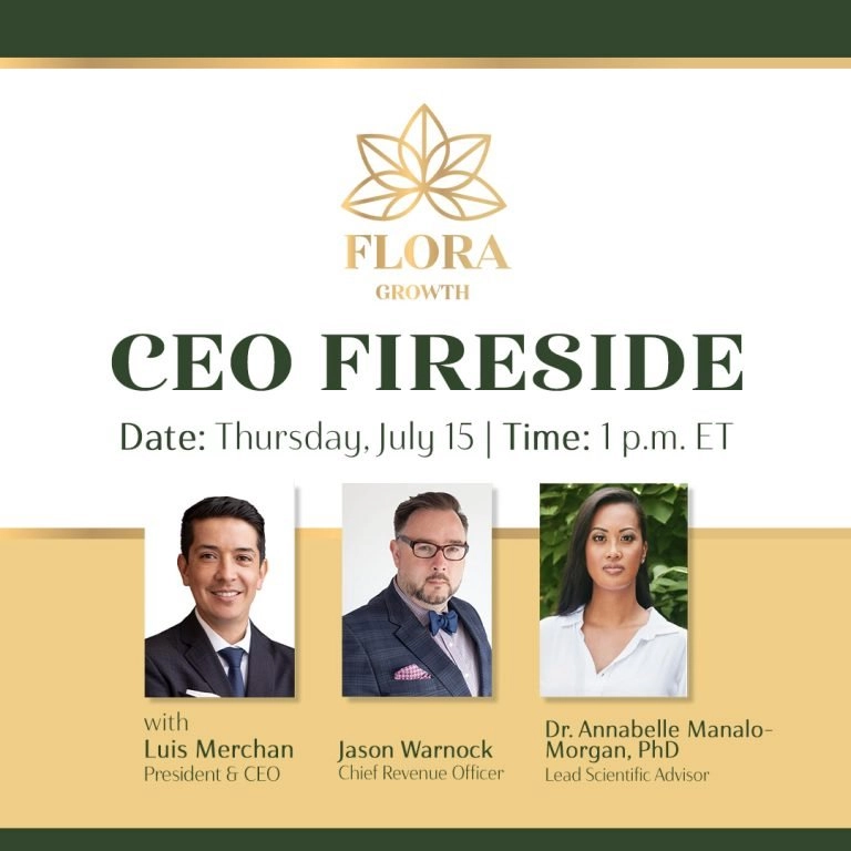 Flora growth hosting ceo fireside discussion with cro jason warnock and lead scientific advisor dr annabelle manalo morgan